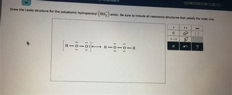 Solved Draw the Lewis structure for the polyatomic | Chegg.com