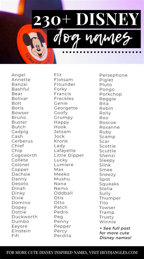 230+ Super Cute Disney Dog Names - Hey, Djangles.