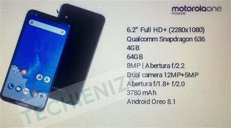 Motorola One Power Specs Leak Reveals 6.2” Full HD+ Screen - PhoneWorld