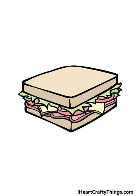 How To Draw A Sandwich