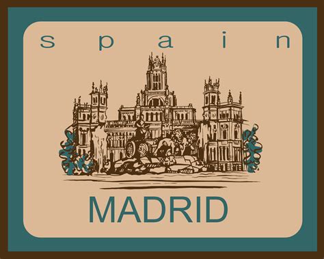 Travel. trip to Spain. City Of Madrid. Sketch. Cybele Palace and ...