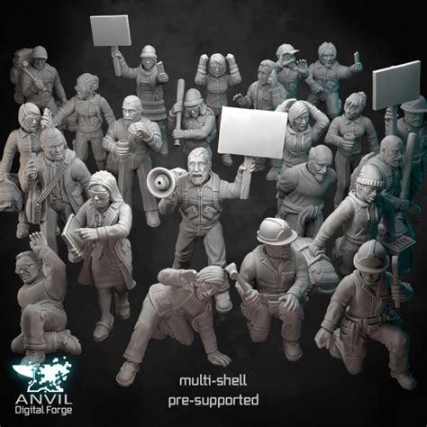 3D Printable Modern Civilians - Anvil Digital Forge February 2023 by ...