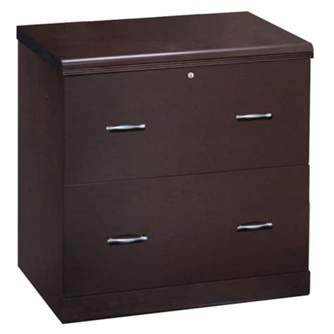 2 Drawer Lateral Wood Lockable Filing Cabinet, Espresso - Walmart.com