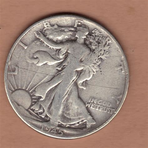 COIN 1945 USA Walking Liberty Half Dollar 1945 US 50c Silver 50 C ...