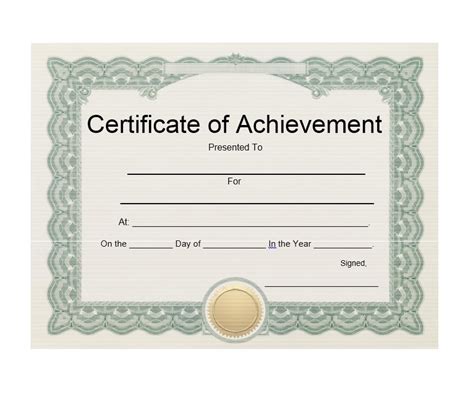 40 Great Certificate of Achievement Templates (FREE) - TemplateArchive