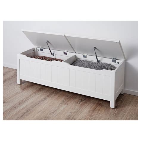 IKEA - UNDREDAL Storage bench white | Diy storage bench, White storage bench, Storage bench