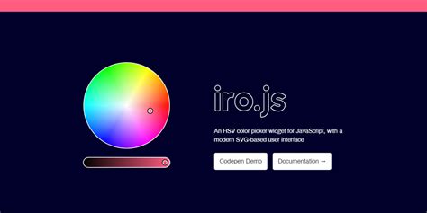 Js Tutorial - Iro.js HSV color picker widget