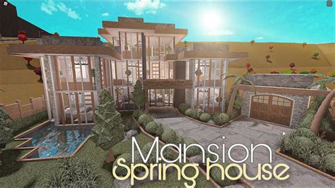 Bloxburg: Mansion Modern Spring (NO LARGE PLOT) || House Build | Modern mansion, Mansions, House ...