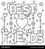 Best friends coloring Page Royalty Free Vector Image sketch template