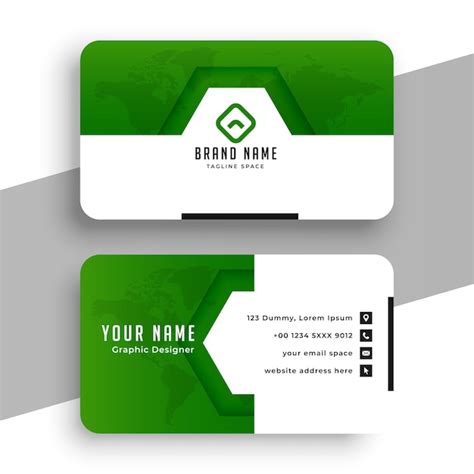 Free Vector | Stylish green business card design