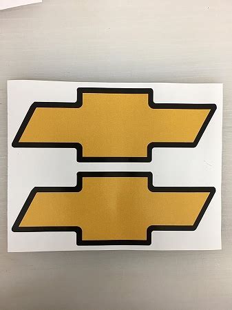 2 Chevrolet Chevy Bowtie Decal by SBD Decals VARIOUS SIZES & COLOR (4 inches, GOLD)