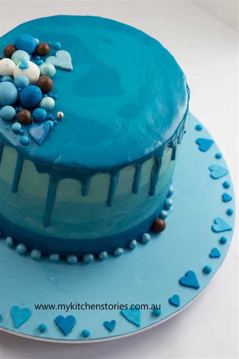 Blue Ombre Cake, Chocolate Layers | My Kitchen Stories