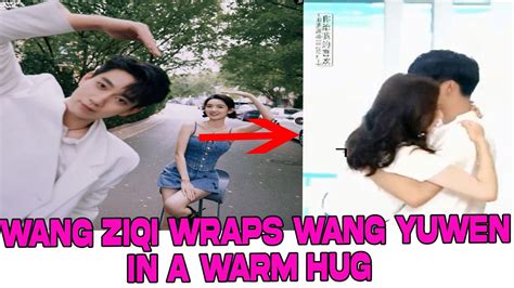 Wang Ziqi wraps Wang Yuwen in a warm hug - YouTube