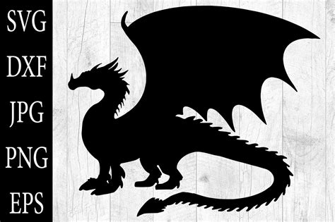 Dragon Silhouette SVG Dragon Clipart Graphic by Aleksa Popovic ...