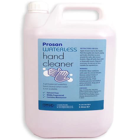 Waterless Hand Cleaner - 5 Litre - hygiene4less