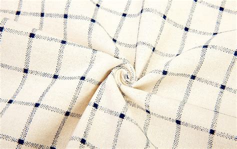 Plaid Fabric Cotton Linen Fabric White Blue Plaid Fabric - Etsy