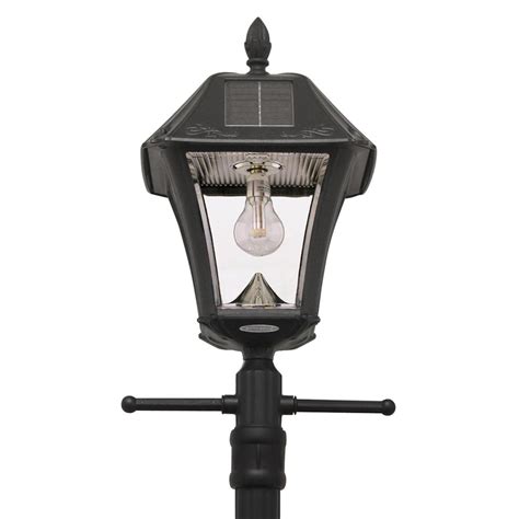 105BSG01 - Gama Sonic 105BSG01 Baytown II Bulb Solar Lamp Post with EZ Anchor - Black Finish ...