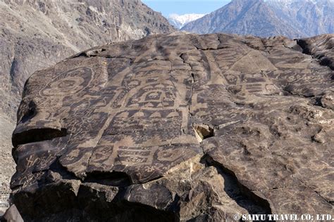 Rock Carvings of Shatial, – Silk Road heritage – soon to be submerged in the Indus river dam ...