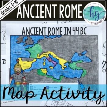 Ancient Rome to 44 BCE Map Activity (Print and Digital) by History Gal