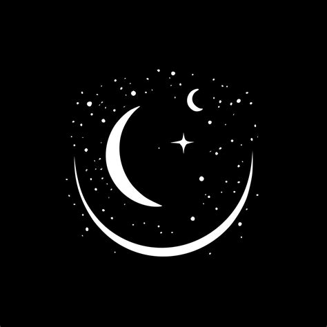 Celestial, Black and White Vector illustration 23593527 Vector Art at Vecteezy