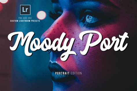 Moody Portrait Lightroom Presets on Yellow Images Creative Store