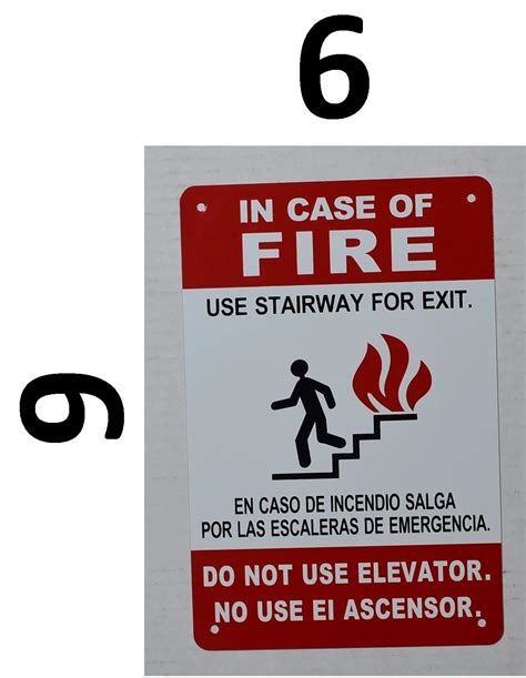 In Case of Fire Use Stairs -DO NOT Use Elevator (Aluminum Sign) | FIRE ...