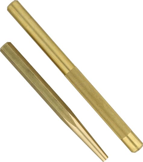 ABN Large Brass Punch Set, 2pc - Brass Drift Punch Set, Automotive ...