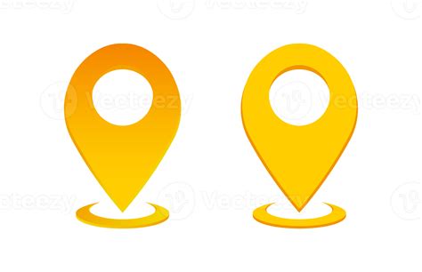 Yellow Location Pin Flat Gradient Logo Icon Set 17193878 PNG