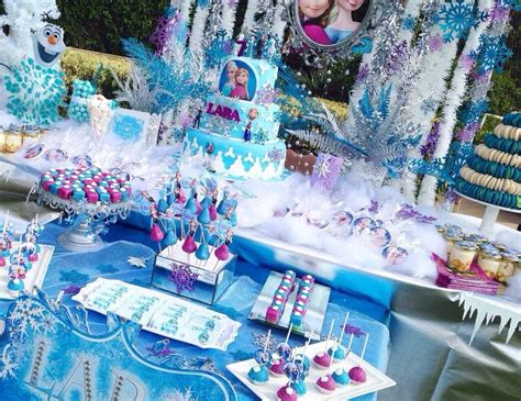 Lara's frozen birthday party Frozen dessert table Frozen Themed Birthday Party, Frozen Party ...