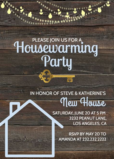 Rustic Housewarming Invitation House Warming Party Invite | Etsy | House warming party invites ...