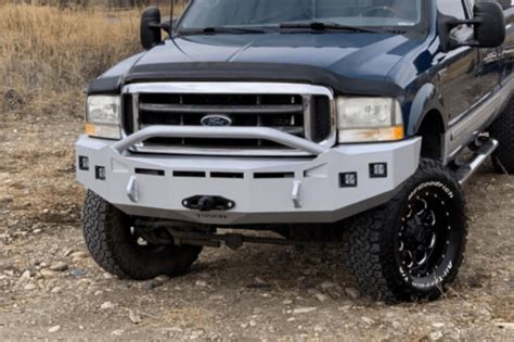 Fusion Ford F250/F350 Superduty 1999-2004 Front Bumper Raw Finish Dual Cut-outs for Fogs 10 ...