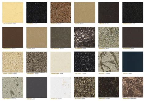 Quartz Tile colors for kitchen countertops, bathroom Vanities ...