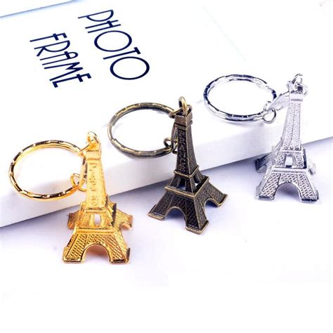 Vintage 3d Paris Eiffel Tower Keychain French Souvenir Paris Keychain ...