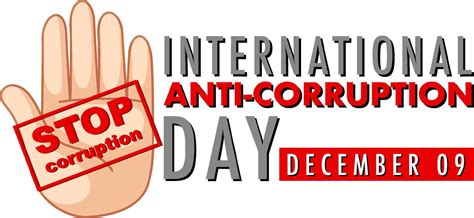 International Anti corruption day poster design 12723433 Vector Art at ...