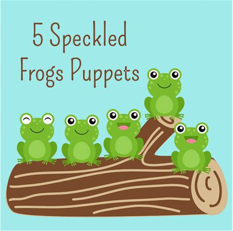 5 Little Speckled Frogs Printable Puppets Instant Digital | Etsy