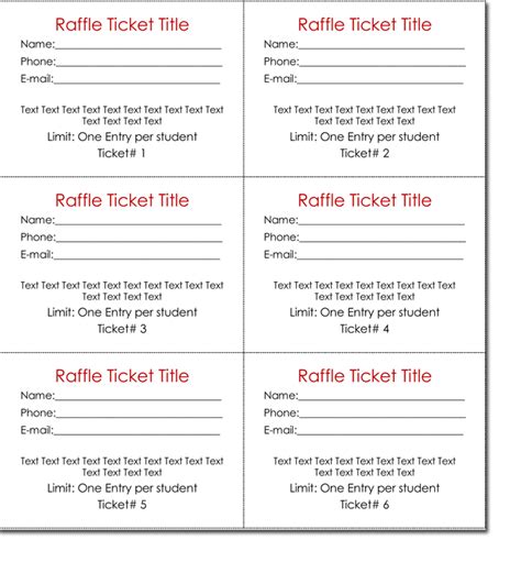 20+ Free Raffle Ticket Templates with Automate Ticket Numbering