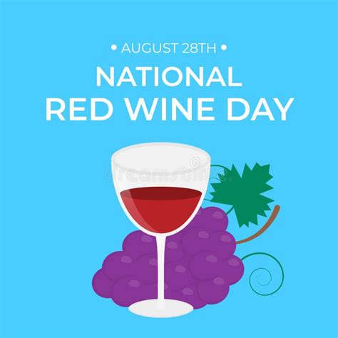 National Red Wine Day Typography Poster. Funny American Holiday on August 28 Stock Vector ...