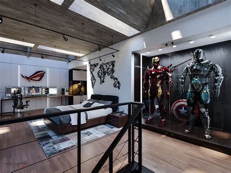 Modern Industrial Garage Loft on Behance | Garage loft, Industrial loft ...