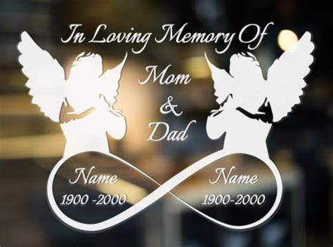 In Loving Memory of Mom and Dad Vinyl Decal Sticker for Car | Etsy in ...