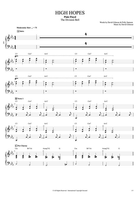 High Hopes Tab by Pink Floyd (Guitar Pro) - Full Score | mySongBook