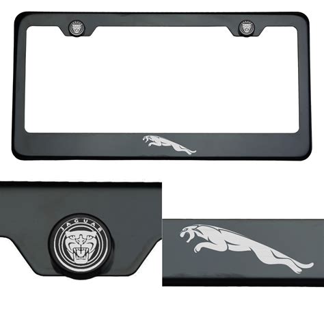 Black Chrome License Plate Frame T304 Stainless Steel Laser Engraved ...