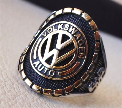 Volkswagen sterling silver 925 and bronze heavy man ring new car ideal ...