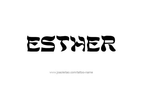 Esther Name Tattoo Designs