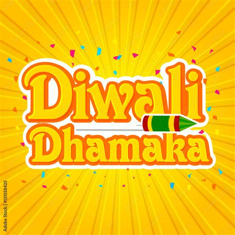 Sticker, Tag or Label design for Diwali Dhamaka. Stock Vector | Adobe Stock