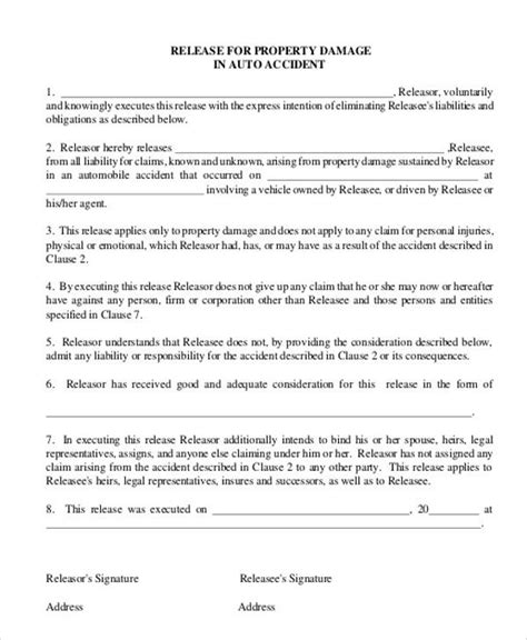 Car Accident Settlement Agreement Template