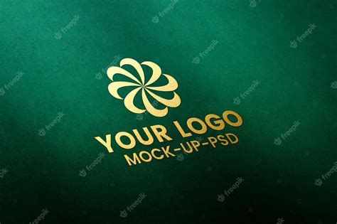 Premium PSD | 3d gold effect logo mockup