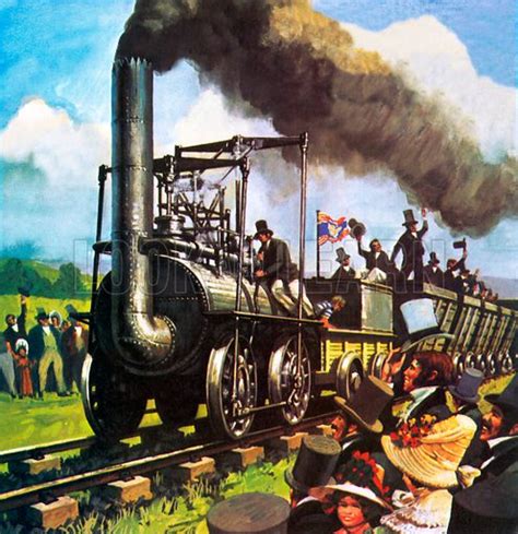 George Stephenson's Locomotion No 1 on the Stockton and … stock image | Look and Learn