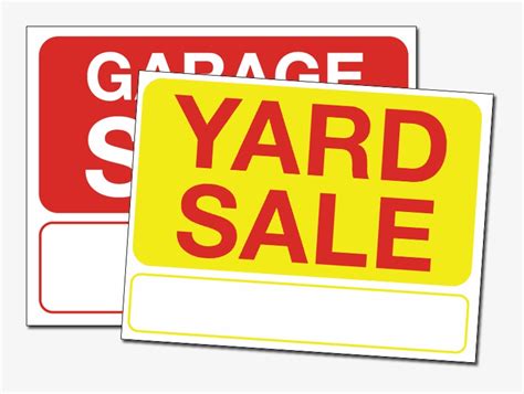 Yard Sale Sign Template