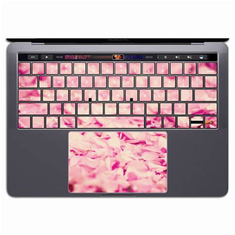 Macbook Keyboard Stickers Pink Macbook Keyboard Decal Flower | Etsy