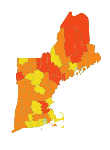 Fall Colors In New England Map - Dannie Elisabeth